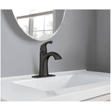 Lindor Single Handle Lavatory Faucet - Matte Black