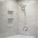 Mikah Single Handle Tub & Shower Faucet with Magnetix Combination Rainshower + Hand Shower - Chrome