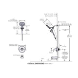 Mikah Single Handle Tub & Shower Faucet with Magnetix Combination Rainshower + Hand Shower - Matte Black