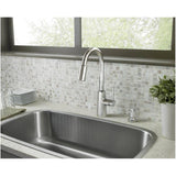 Nori Single Handle Pull-Down Kitchen Faucet - with Soap Dispenser, Chrome