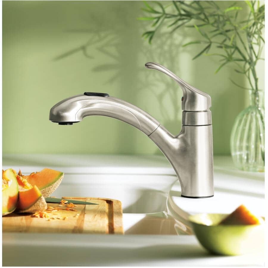 Renzo Single Handle Pull-Out Kitchen Faucet - Spot Resist Stainless Steel