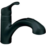 Renzo Single Handle Pull-Out Kitchen Faucet - Matte Black