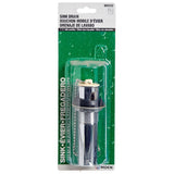 Sink Drain - with Overflow Opening + Chain & Stopper, Chrome Plated Brass