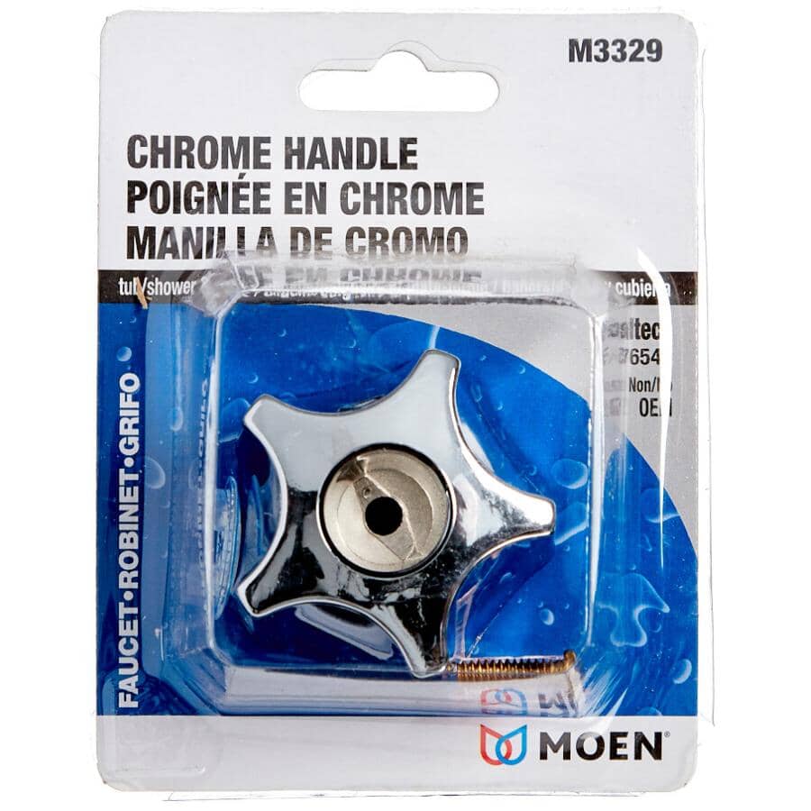 Waltec Tub, Shower & Faucet Handle - Chrome Plated