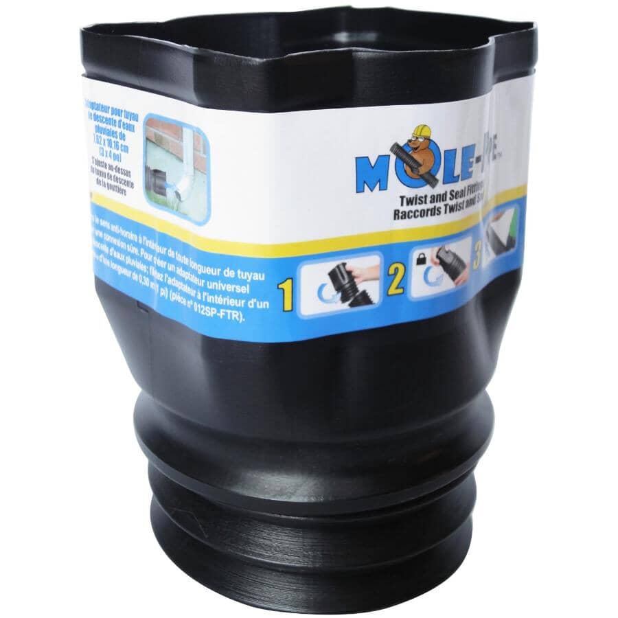 Twist & Seal 3" x 4" Downspout Adapter