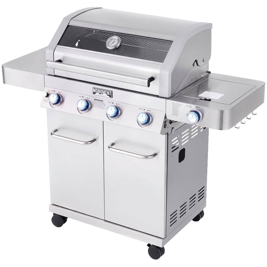 Clearview Stainless Steel Propane BBQ - 4 Burners + Side Burner