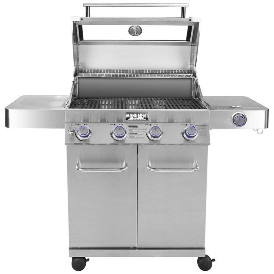 Clearview Stainless Steel Propane BBQ - 4 Burners + Side Burner