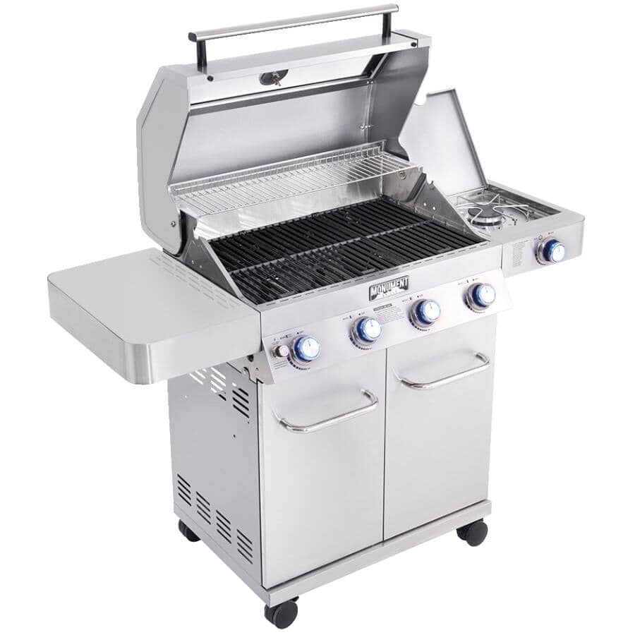 Clearview Stainless Steel Propane BBQ - 4 Burners + Side Burner