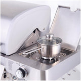 Clearview Stainless Steel Propane BBQ - 4 Burners + Side Burner