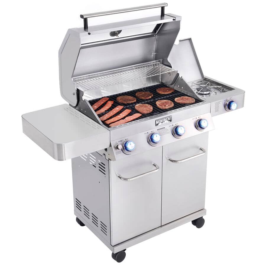 Clearview Stainless Steel Propane BBQ - 4 Burners + Side Burner
