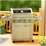 Clearview Stainless Steel Propane BBQ - 4 Burners + Side Burner