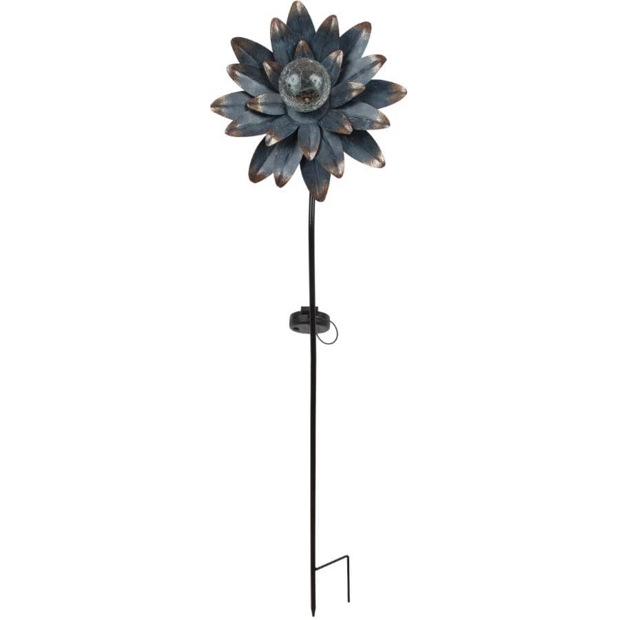 Flower Solar Garden Stake Light - Metal, 37"