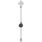 Metal Acrylic Maple Leaf Solar Garden Stake