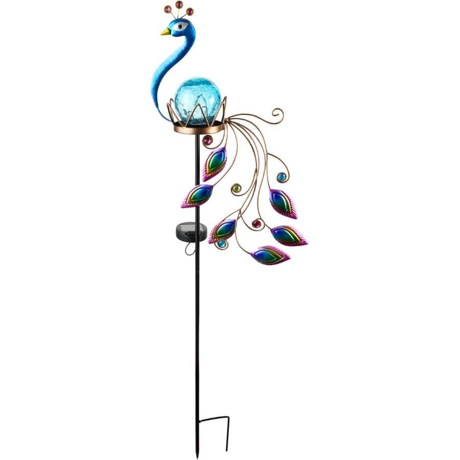 Metal Peacock Solar Garden Stake