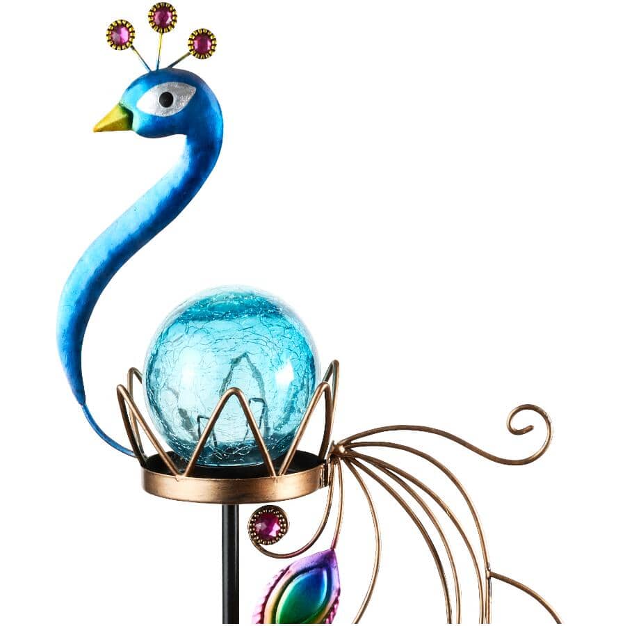 Metal Peacock Solar Garden Stake