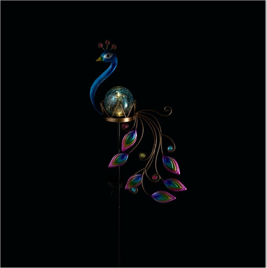 Metal Peacock Solar Garden Stake