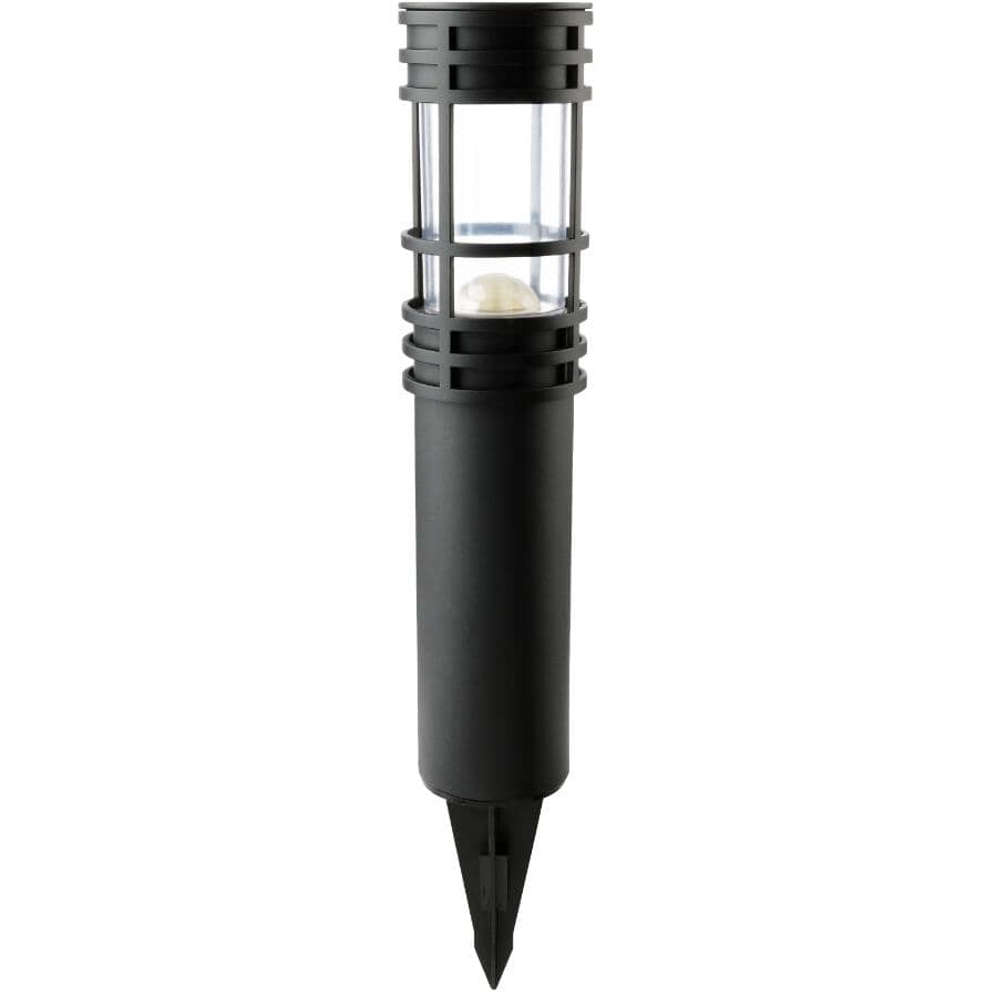 Solar Bollard Stake Pathmarker with Simple Frame & Clear Lens - 6 Pack