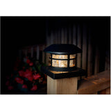 Solar Fence Post Cap Light with Bubble Glass Lens - 2 Pack