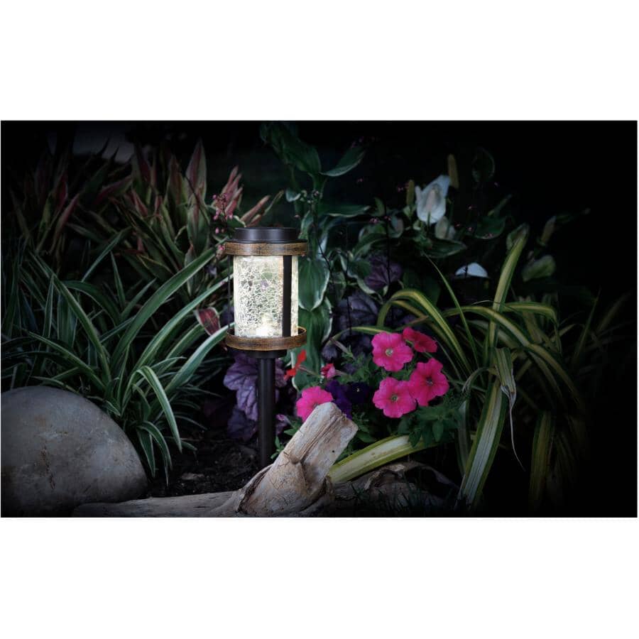 Solar Metal and Glass Path Marker