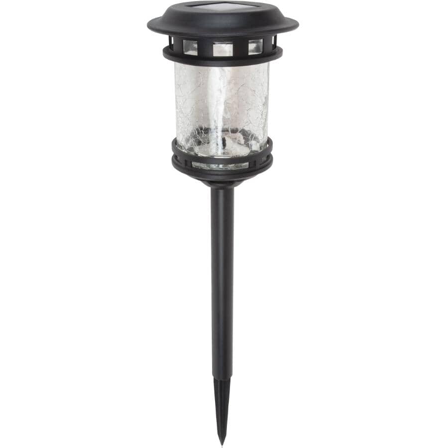 Solar Stake Pathmarker - with Crackle Glass Texture