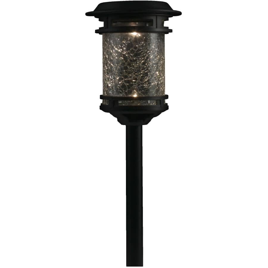 Solar Stake Pathmarker - with Crackle Glass Texture