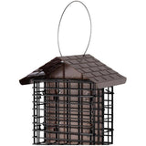Four Cake Suet Buffet Bird Feeder with Weather Guard - Brown