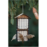 Four Cake Suet Buffet Bird Feeder with Weather Guard - Brown
