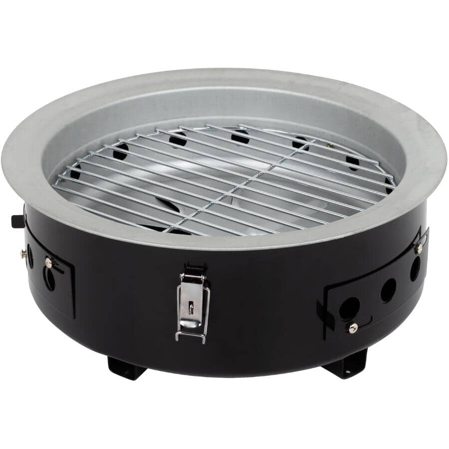 Compact Charcoal Bullet Smoker - Black, 376 sq. in.