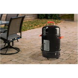 Compact Charcoal Bullet Smoker - Black, 376 sq. in.