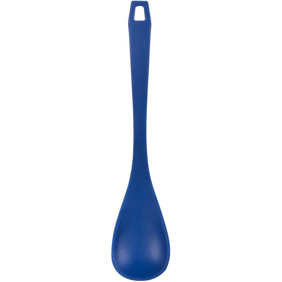 Silicone Solid Spoon - Navy Blue, 12.7"