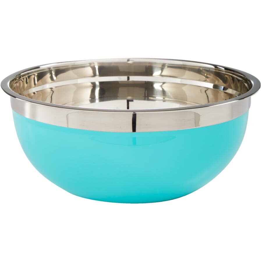 Stainless Steel Mixing Bowl - Blue, 6.5 Qt