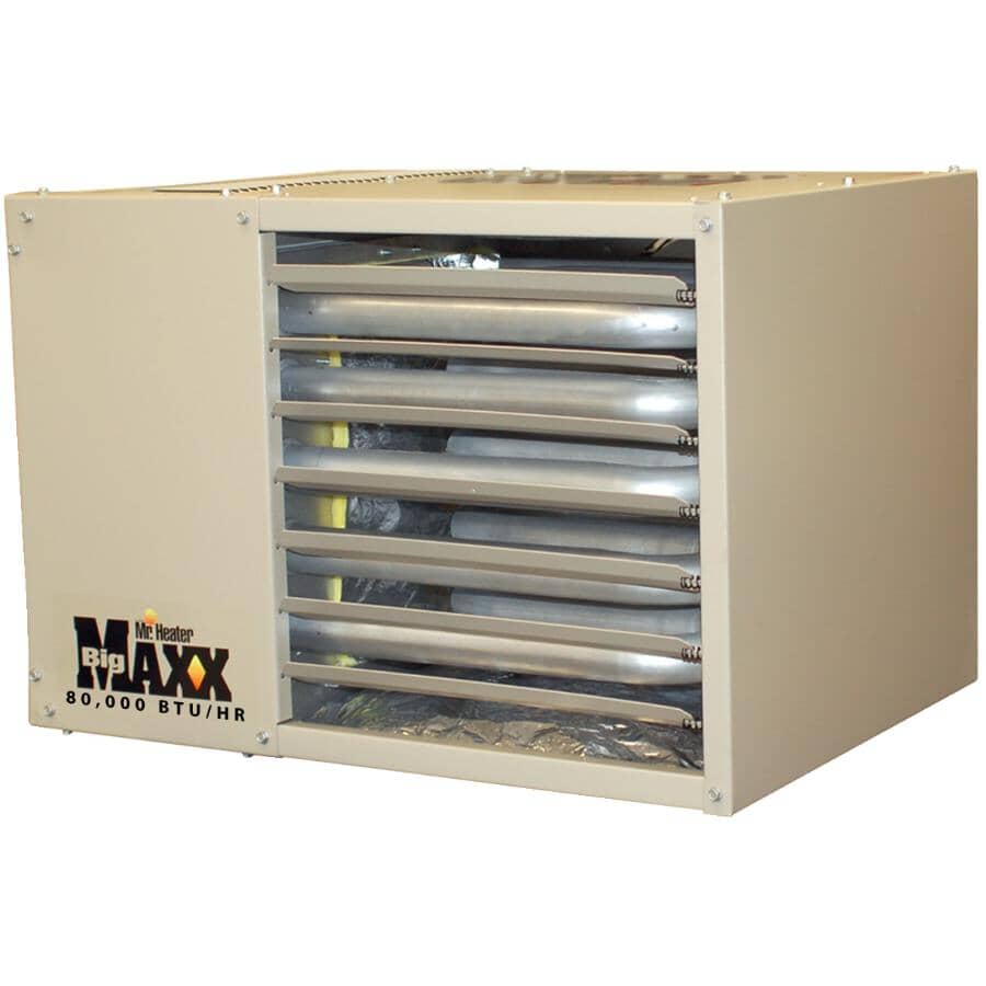Big Maxx Natural Gas Garage & Workshop Heater - with Propane Conversion Kit, 80,000 BTU