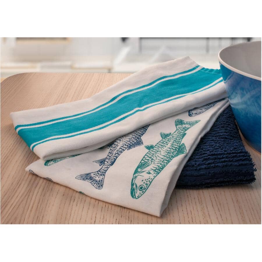 20" x 30" Cotton Tea Towel - Fish
