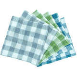 Cotton Dish Cloth - Assorted Colours, 12" x 12", 6 Pack