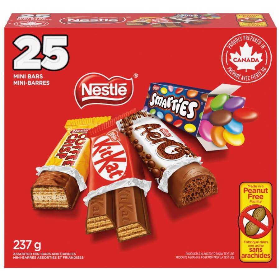 Mini Chocolate Bars - Assorted, 25 Pack