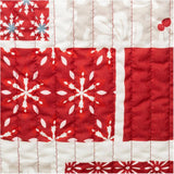 20" Quilted Patchwork Stocking - Red / Ivory / Grey