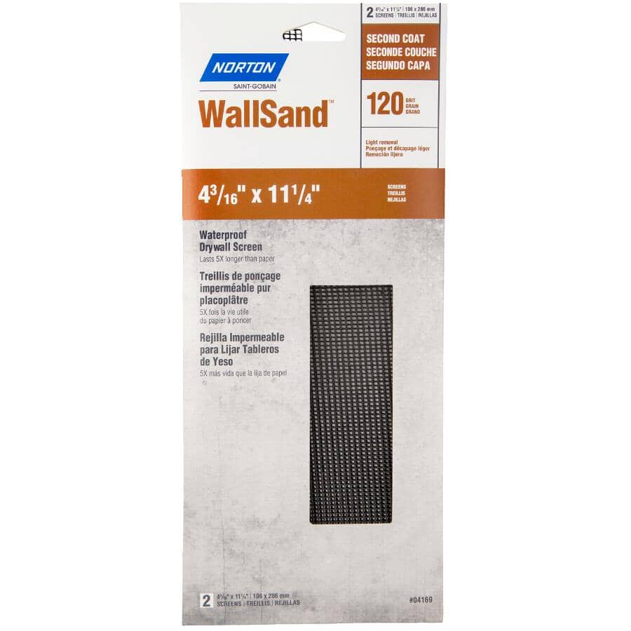 120 Grit Sanding Screens - 4-3/16" x 11", 2 Pack