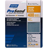 400 Grit Aluminum Oxide Sandpaper - 9" x 11", 3 Pack