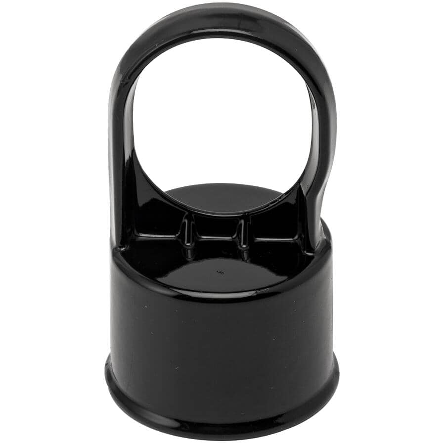 1-1/2" Black Line Fencing Post Cap - with 1-1/4" Ring