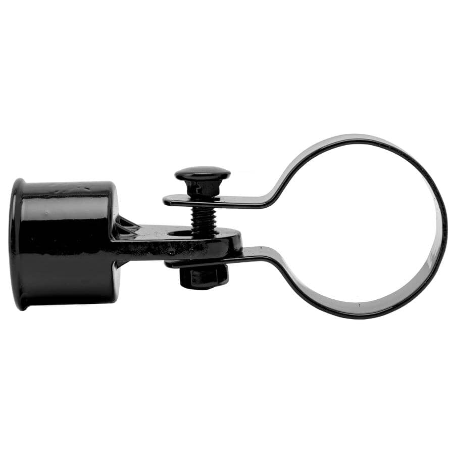 1-1/4" Black Link Rail End Assembly