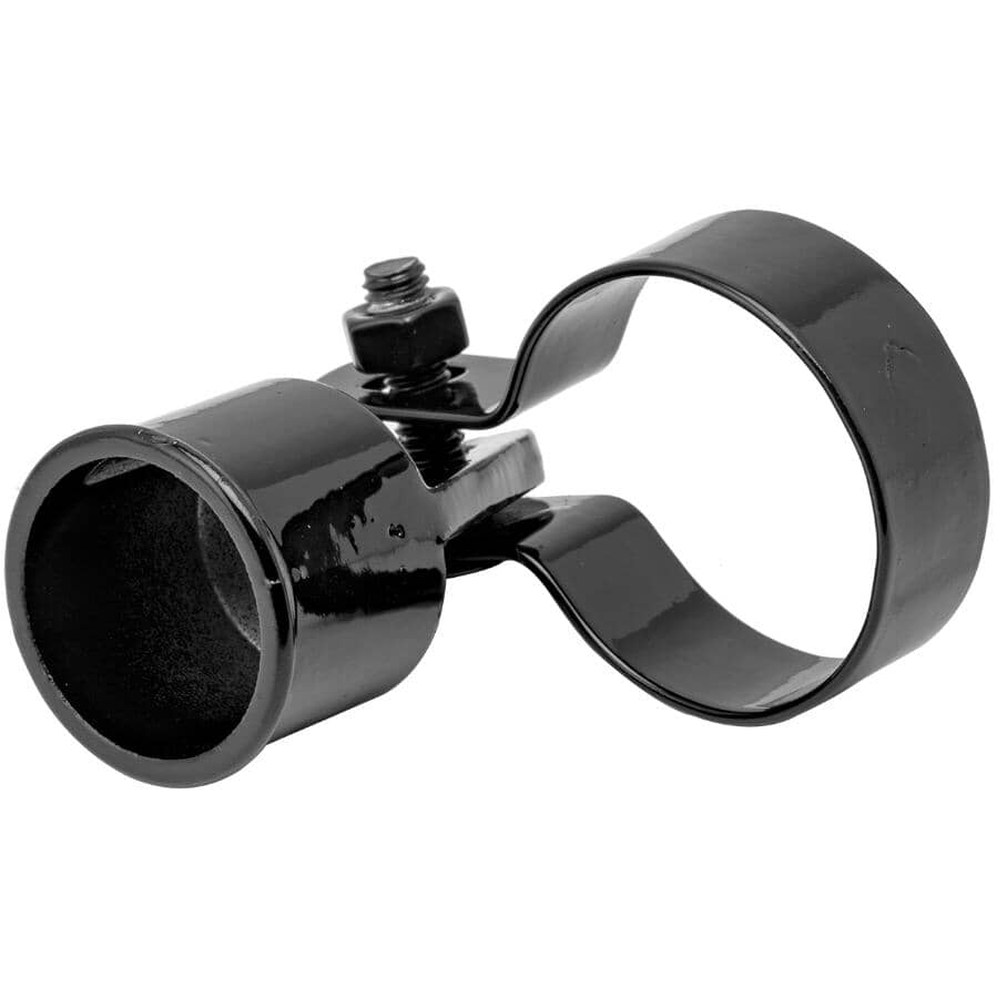 1-1/4" Black Link Rail End Assembly