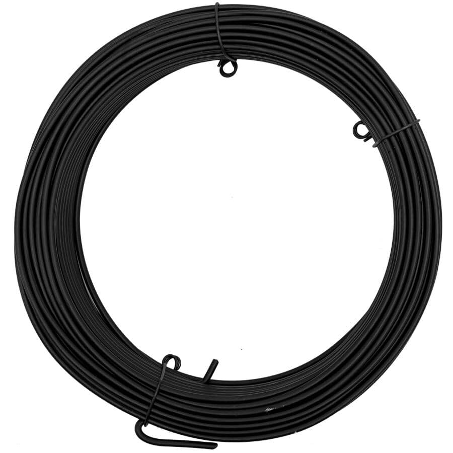 100' Black Vinyl Bottom Wire - 9 Gauge