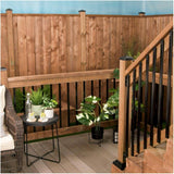 38" Rectangular Black Steel Balusters - 10 Pack