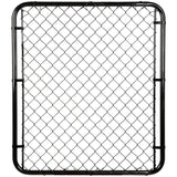48"H x 42"W Black Chain Link Gate - with 2" Squares, 11 Gauge