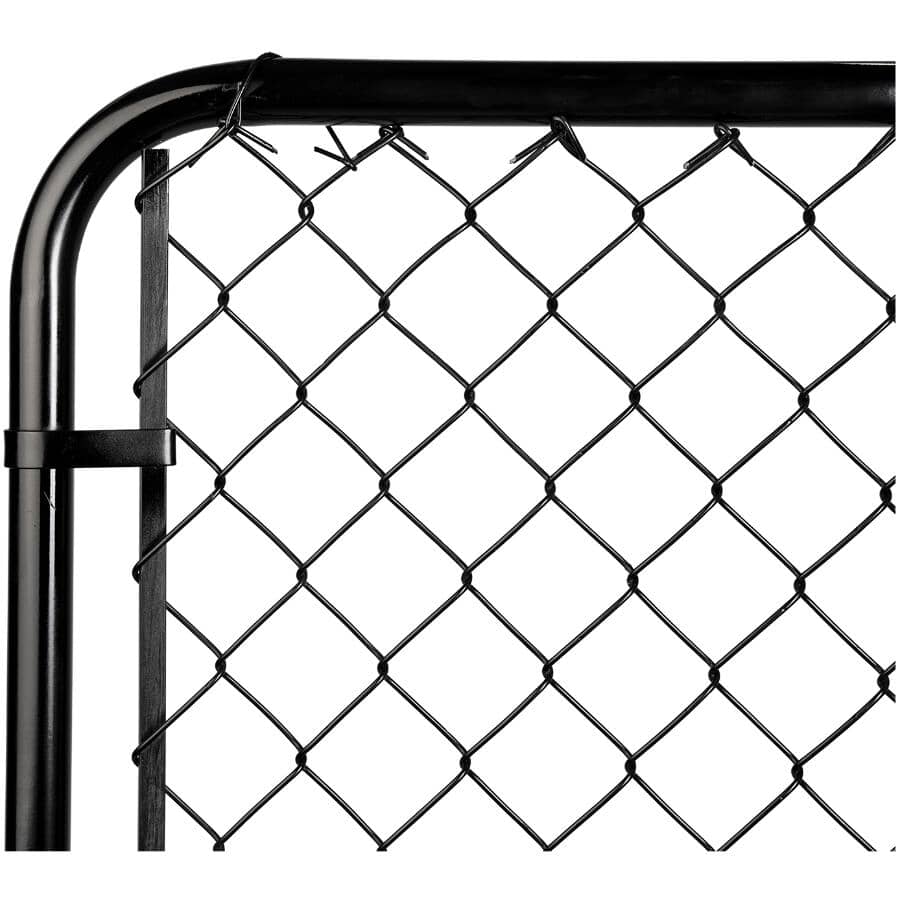 48"H x 42"W Black Chain Link Gate - with 2" Squares, 11 Gauge