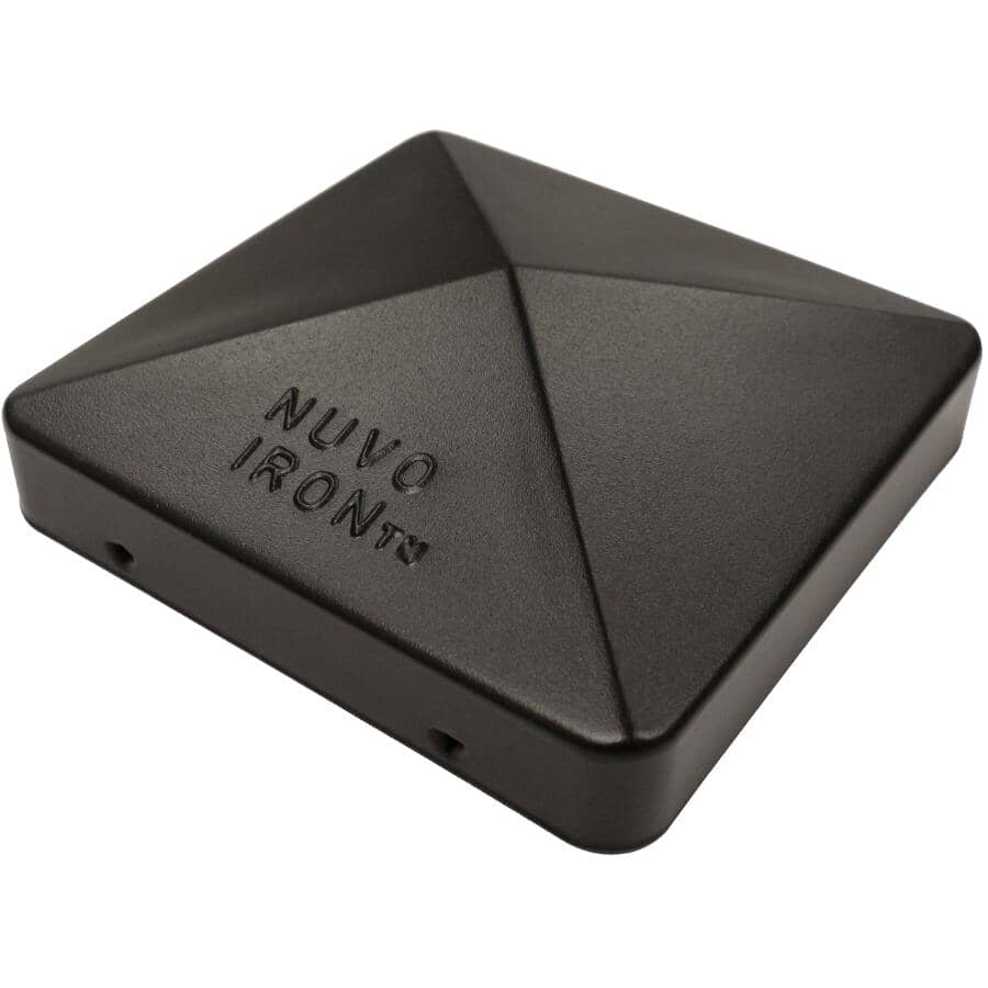 5-1/2" x 5-1/2" Black Eazy Cap Steel Fence Post Cap