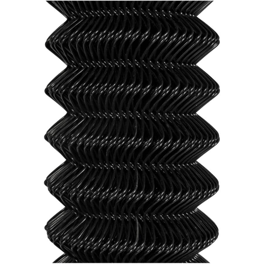 5' x 50' Black Vinyl Link Fence - with 1.5" Squares, 11 Gauge