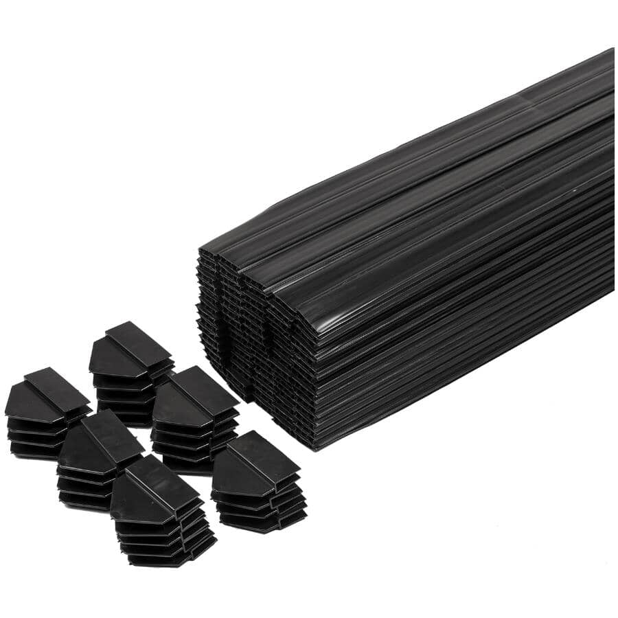 60" Black Chainlink Privacy Slats - 80 Pack