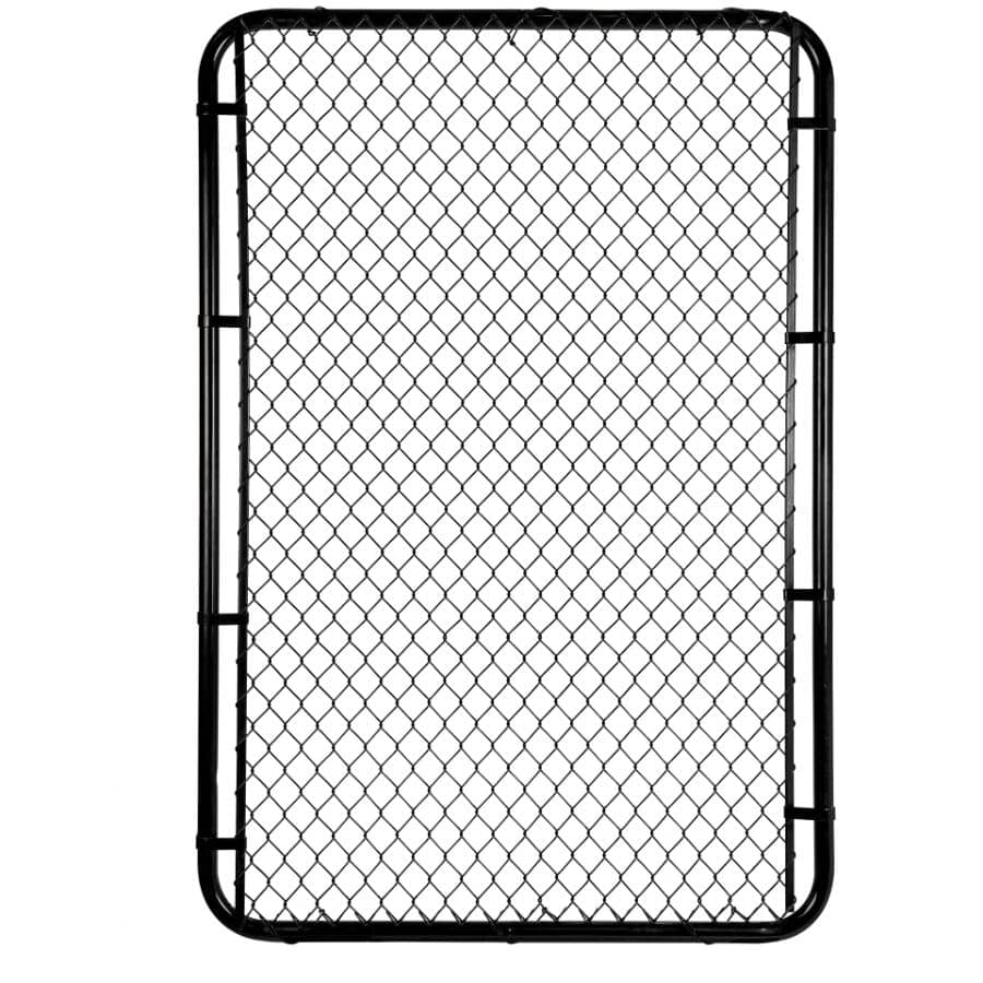 60"H x 42"W Black Chain Link Gate - with 2" Squares, 11 Gauge