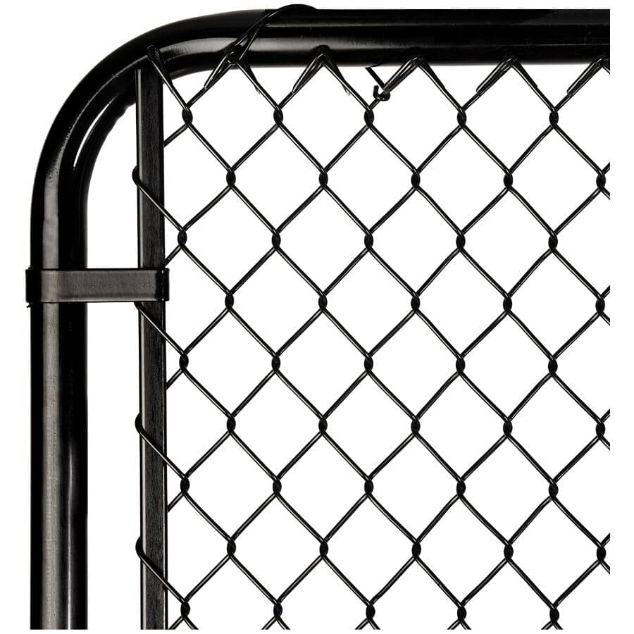 60"H x 42"W Black Chain Link Gate - with 2" Squares, 11 Gauge